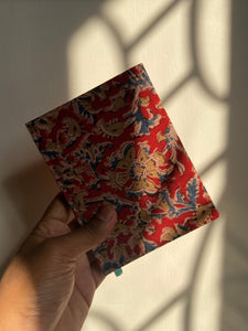 Notebook in Kalamkari Red - Blue (Plain)