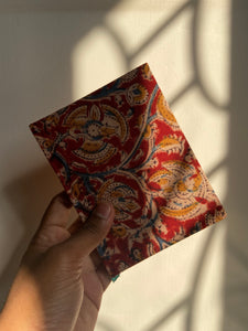 Notebook in Kalamkari Red - Yellow (Plain)