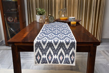 Load image into Gallery viewer, Cotton Ikat Table Runner in Blue
