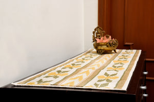 Cotton Ikat Table Runner in Yellow