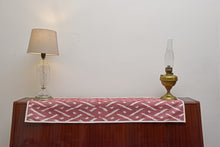 Load image into Gallery viewer, Cotton Ikat Table Runner in Maroon
