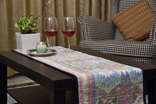 Load image into Gallery viewer, Silk Ikat Table Runner in White
