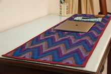 Load image into Gallery viewer, Silk Ikat Table Runner in Blue
