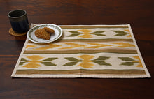 Load image into Gallery viewer, Cotton Ikat Placemat in Yellow (set of 2)
