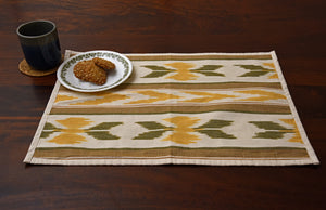 Cotton Ikat Placemat in Yellow (set of 2)