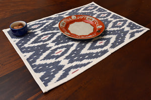 Cotton Ikat Placemat in Blue (set of 2)
