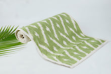 Load image into Gallery viewer, Cotton Ikat Table Runner in Green
