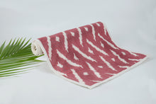 Load image into Gallery viewer, Cotton Ikat Table Runner in Maroon
