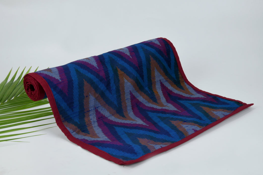 Silk Ikat Table Runner in Blue