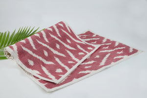Cotton Ikat Placemat in Maroon (set of 2)