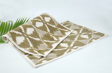 Load image into Gallery viewer, Cotton Ikat Placemat in Brown (set of 2)
